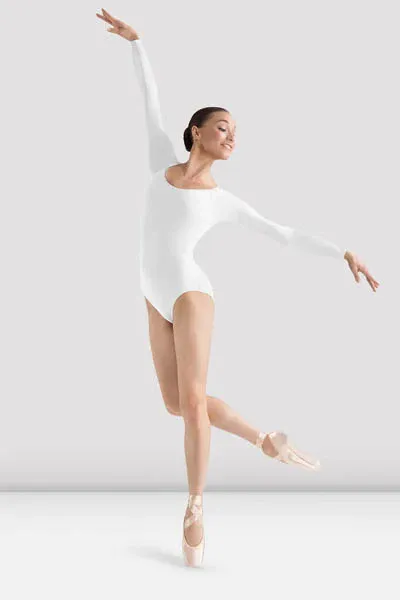 BLOCH Leotard L/S Micro Fiber - WHT L5609 - S WHT