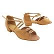 Very Fine 1625FT Tan Satin Sz 7.5 / 1&quot; Heel