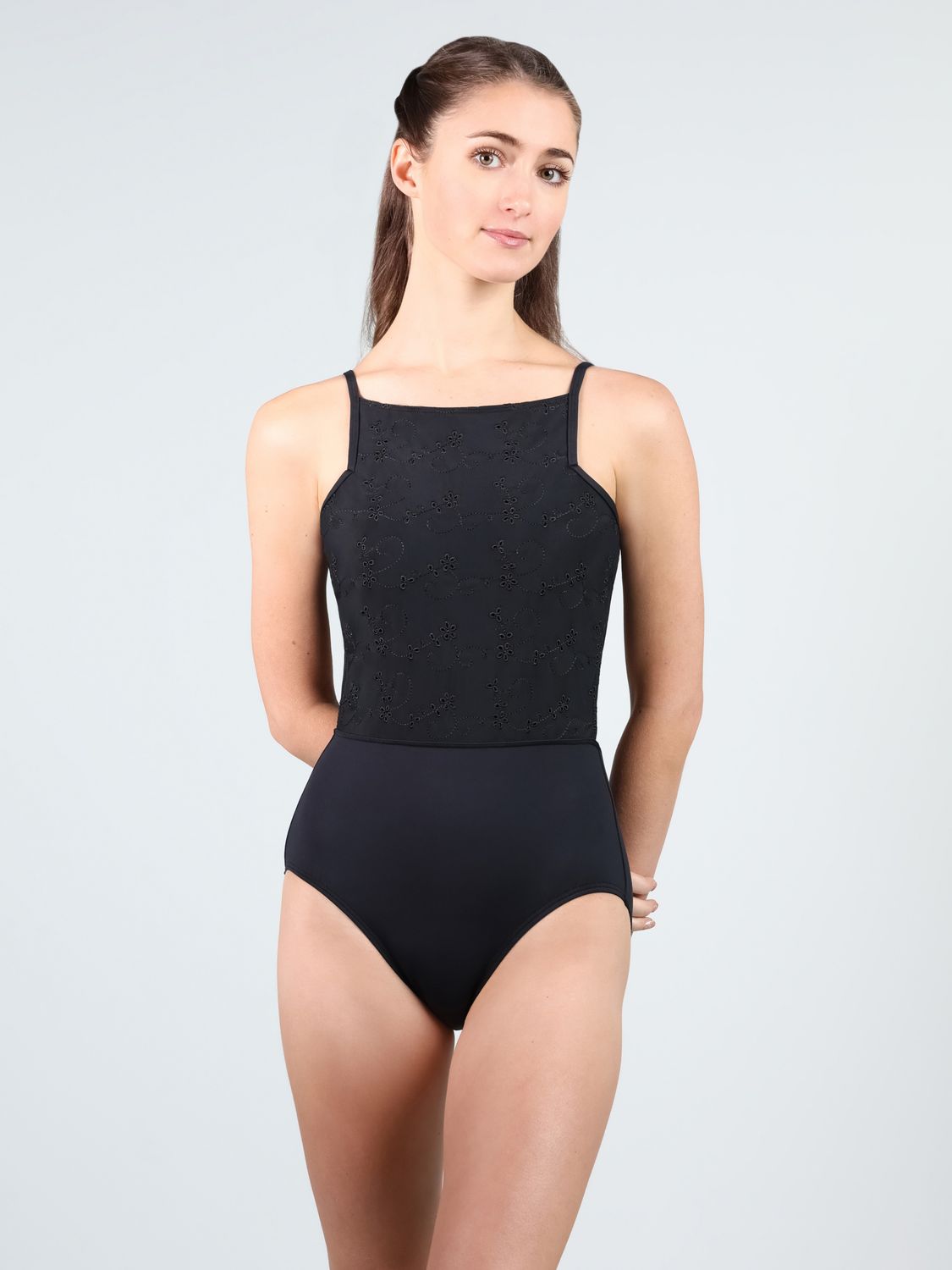 Suffolk 2834A Macaron Square Neck Camisole Black LA