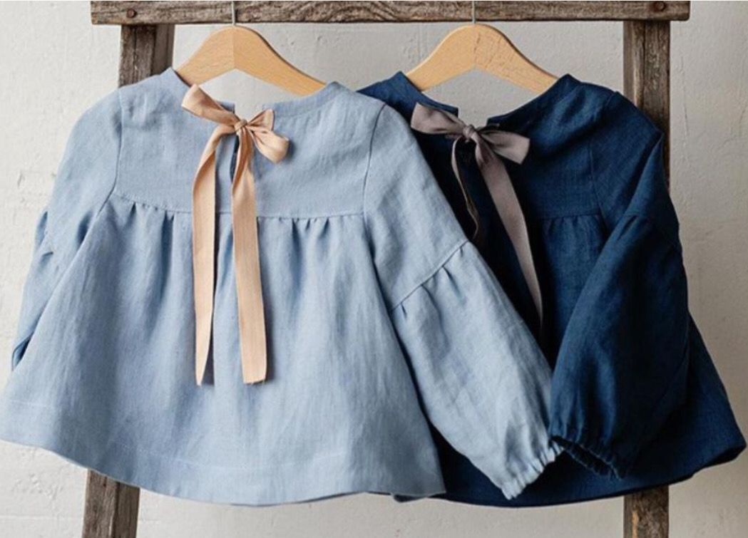 Organic Linen Bow Shirt