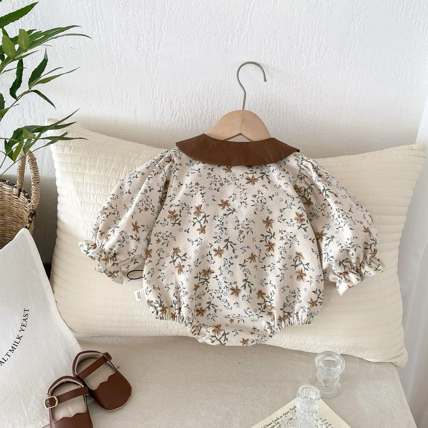 Autum Flower Romper Dress