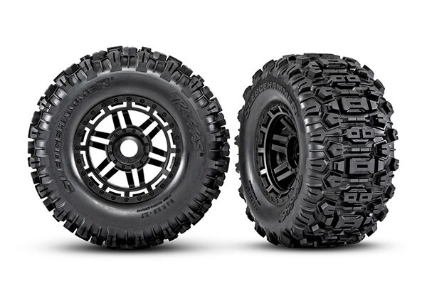 Maxx 2.8&quot; Black Wheels &amp; Sledgehammer Tires (2)