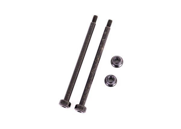 Suspension pins, outer, rear, 3.5x56.7mm (hardened steel) (2)/ M3x0.5mm NL, flanged (2)