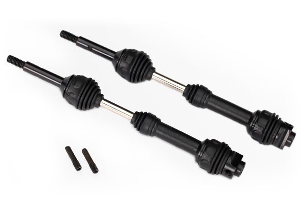 Driveshafts, rear, steel-spline constant-velocity (complete assembly) (2)