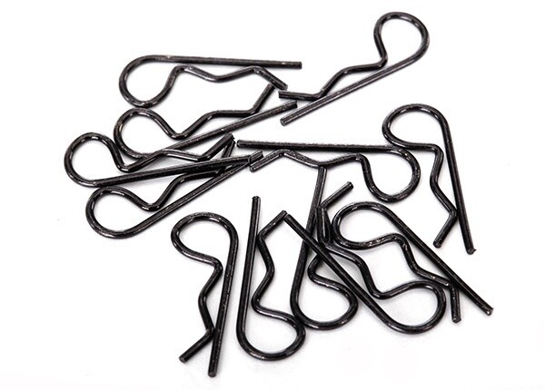 Body clips, black (12) (standard size)