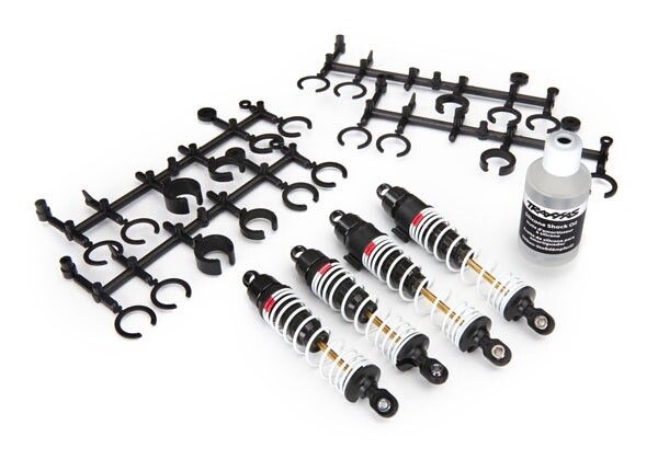 Big Bore shocks (hard-anodized &amp; PTFE-coated T6 aluminum) (assembled with TiN shafts and springs) (front &amp; rear) (4)