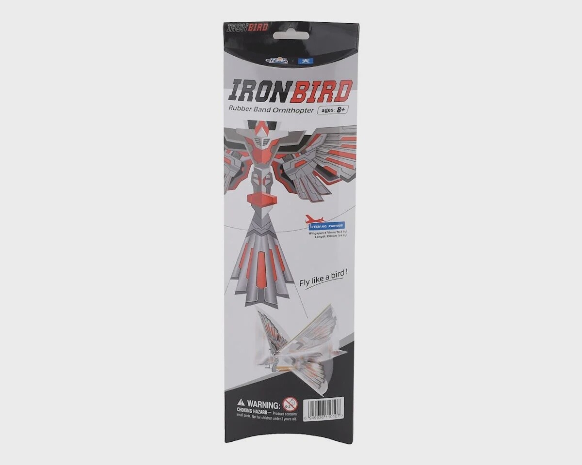 PlaySTEM Iron Bird Rubber Band Plane Ornithopter