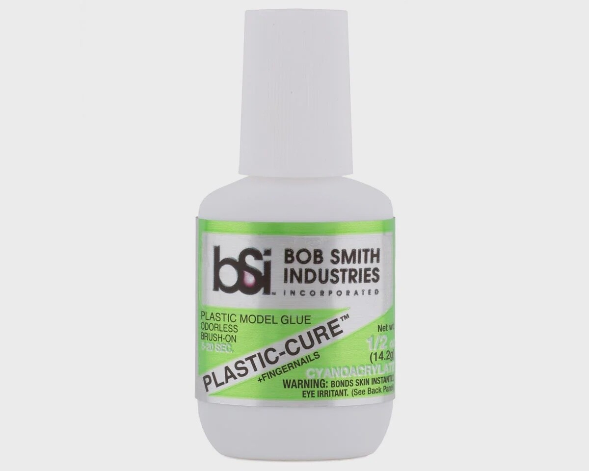 Bob Smith Industries Plastic-Cure Brush-On Odorless Medium CA Glue (1/2oz)