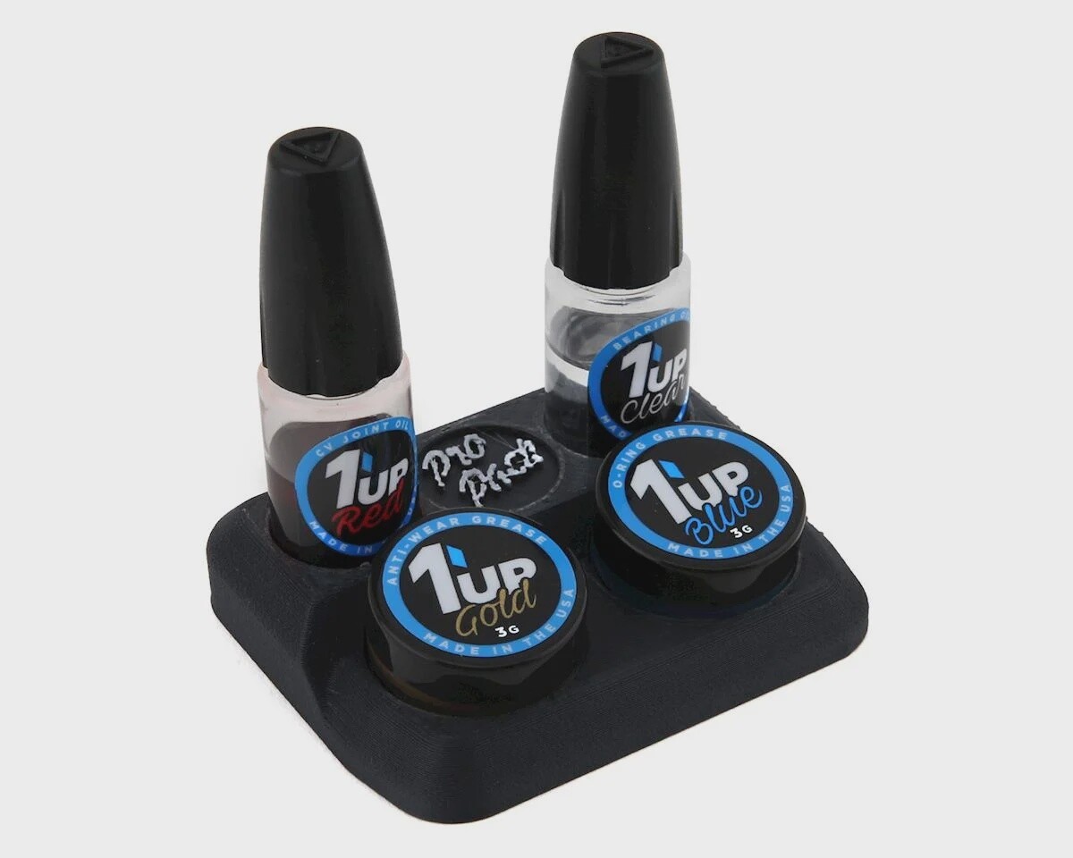 1UP Racing Grease &amp; Oil Lubricant Pro Pack w/Pit Stand