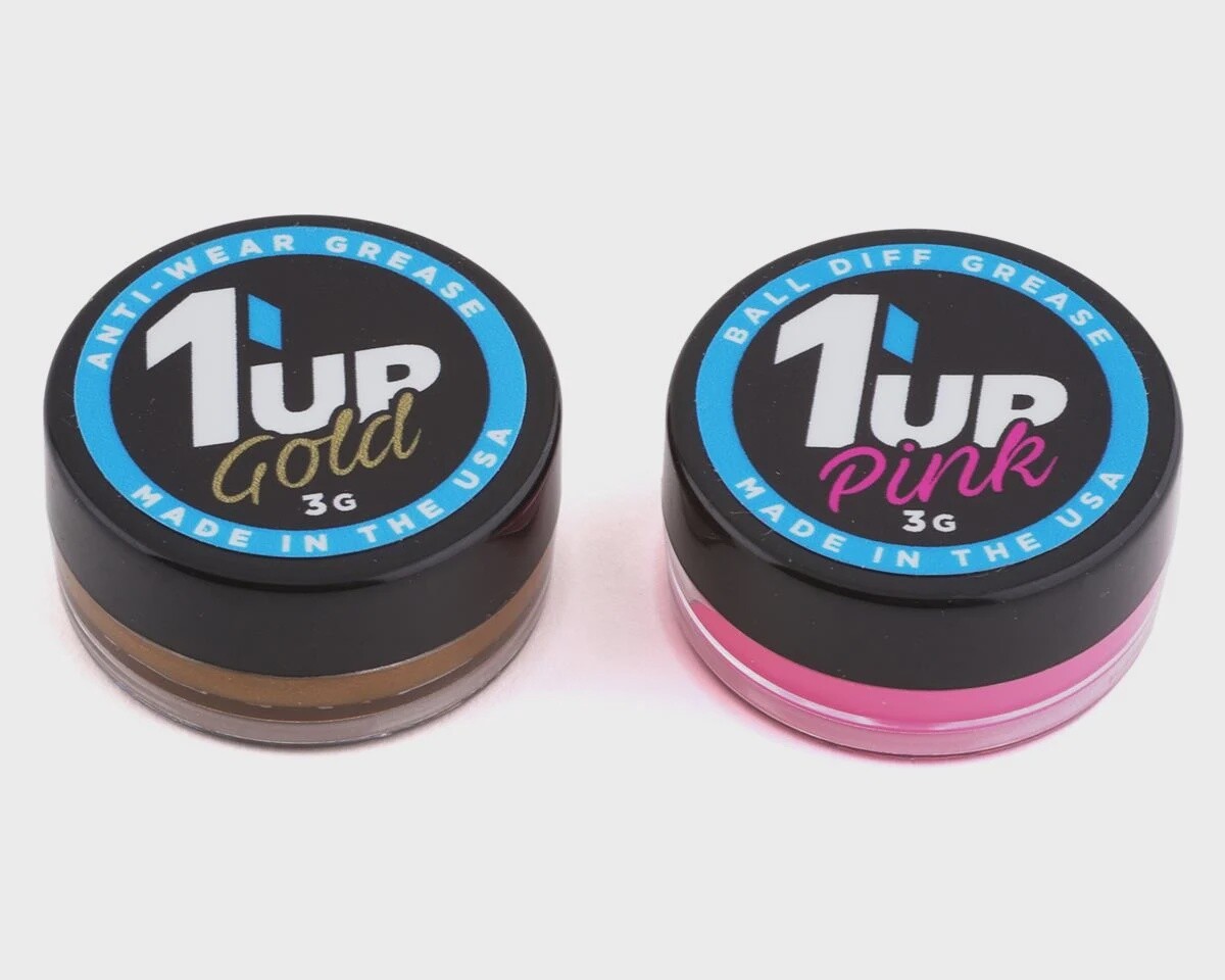1UP Racing Pro Ball Differential Grease Combo (Gold &amp; Pink)