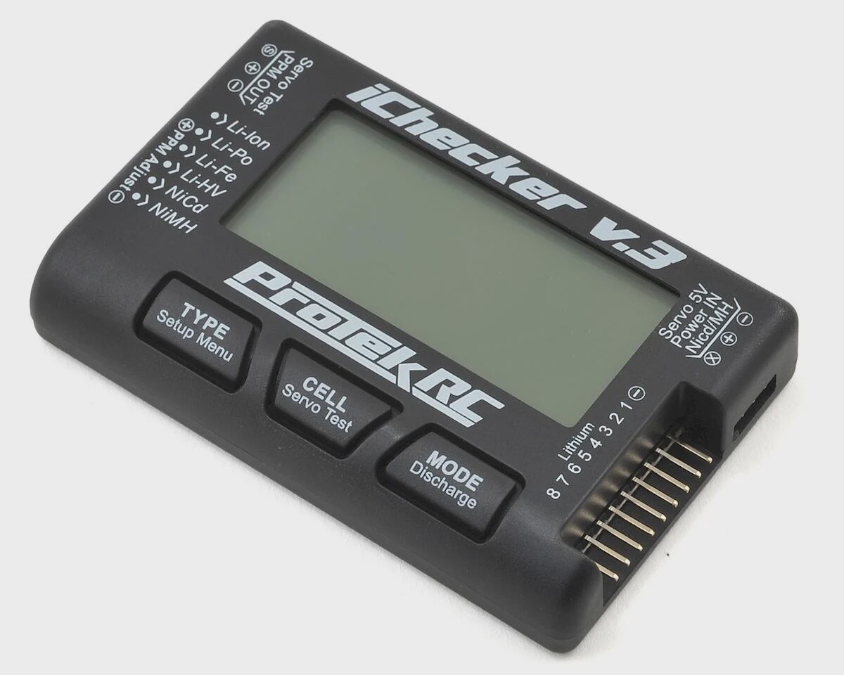 ProTek RC &quot;iChecker 3.0&quot; LCD LiPo Battery Cell Checker (2-8S) w/Balance Discharging