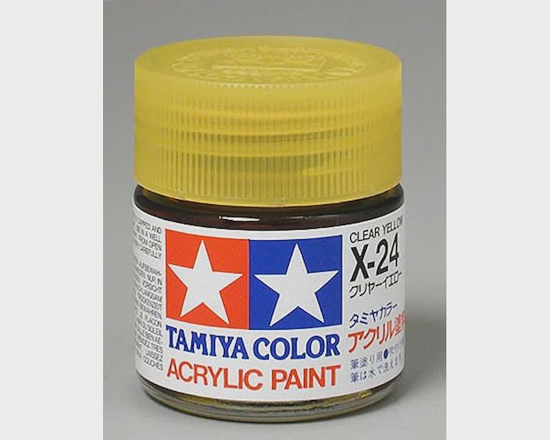 Tamiya X-24 Clear Yellow Gloss Finish Acrylic Paint (23ml)