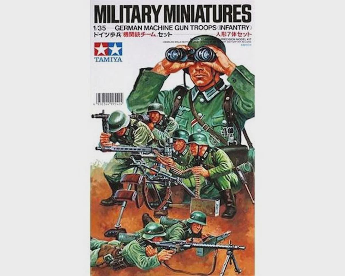 Tamiya German Machine Gun Troops Figure Set (7)