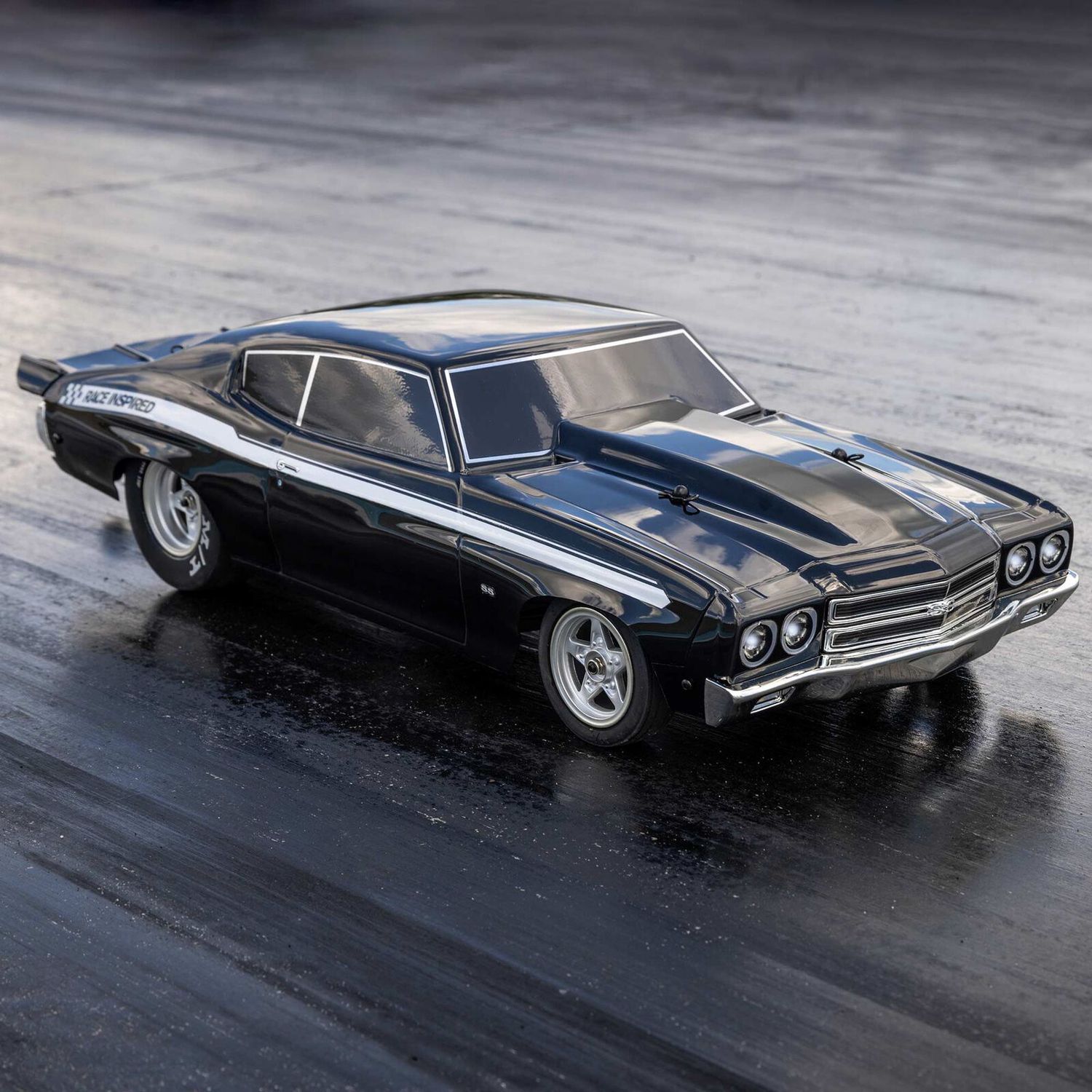 1/16 1970 Chevy Chevelle 2WD Mini No Prep Drag Car RTR, Black