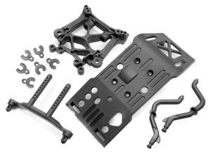 Skid Plate/Body Mount, Savage X Shock Tower Set