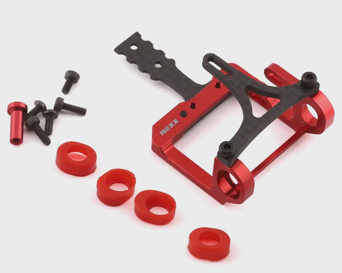 NEXX Racing Mini-Z 2WD LCG 98-102mm Aluminum Round Motor Mount (Red)