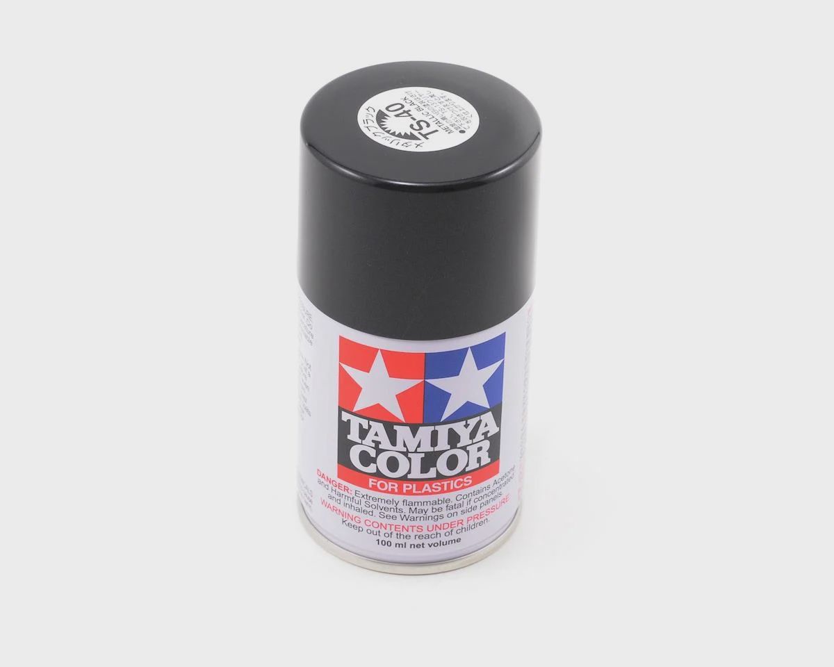 Lacquer Spray Paint, TS-40 Metal Black - 100ml Spray Can