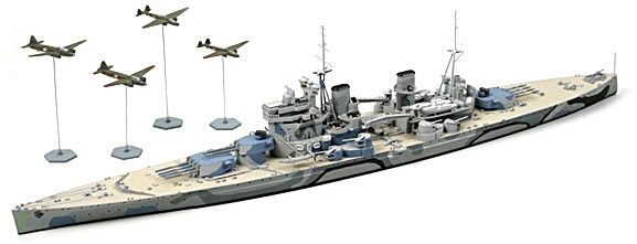1/700 British Battleship Prince of Wales Plastic Model Kit