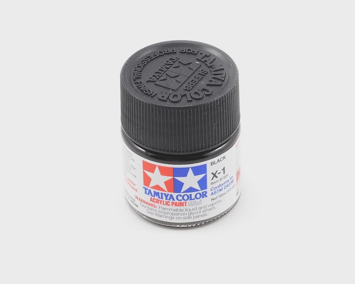 Acrylic Mini X-1 Black Paint, 10ml Bottle