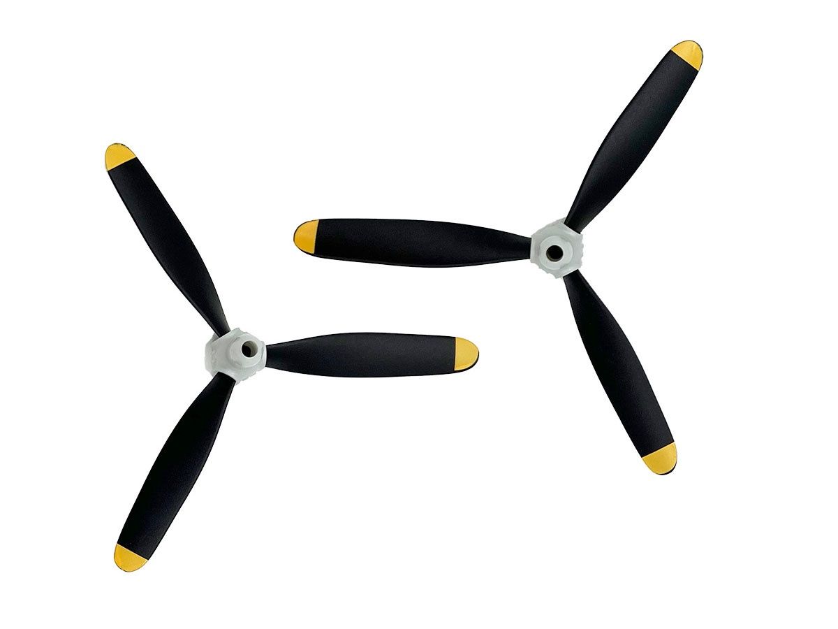 3-Blade Scale Prop &amp; Spinner (2-Pack); F4U Jolly Rogers, P-47 Thunderbolt