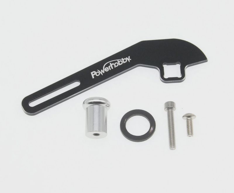 Powerhobby Aluminum Steering Wheel One Hand Trigger Flysky NB4+ Black