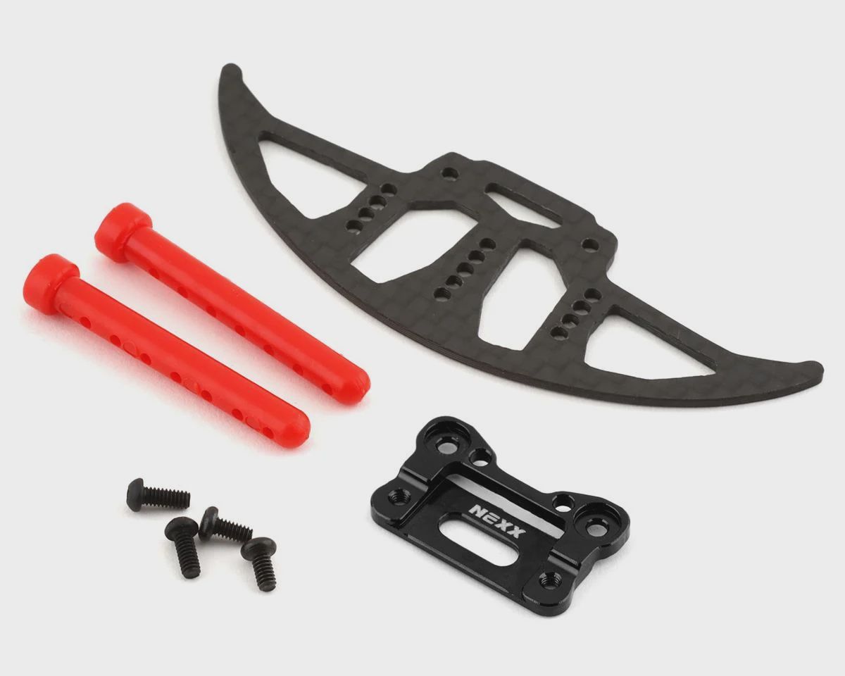 NEXX Racing Mini-Z Aluminum/Carbon Front GT Car Bumper (Black)