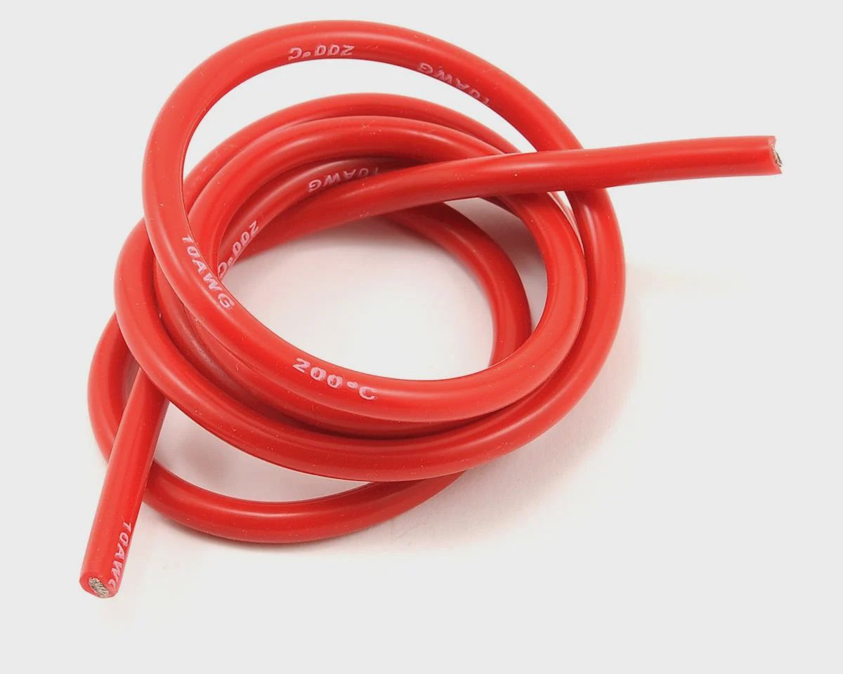 ProTek RC Silicone Hookup Wire (Red) (1 Meter) (10AWG)