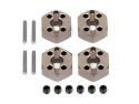 Aluminum Locking Hex Wheel Hub, 12mm, for the WR8 (4pcs)