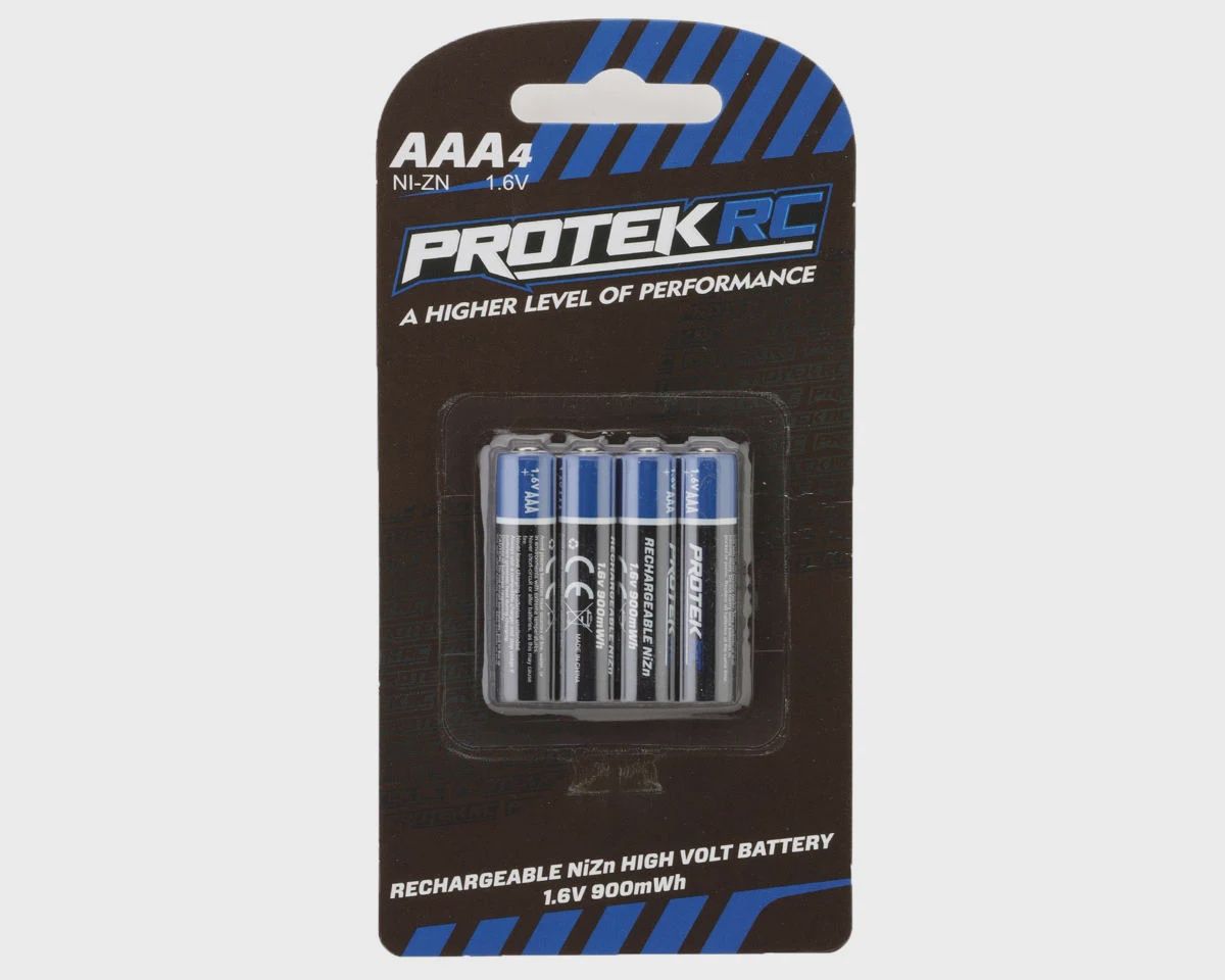 ProTek RC High Voltage Rechargeable AAA NiZn Batteries (4) (1.6V/900mWh) (Mini-Z)