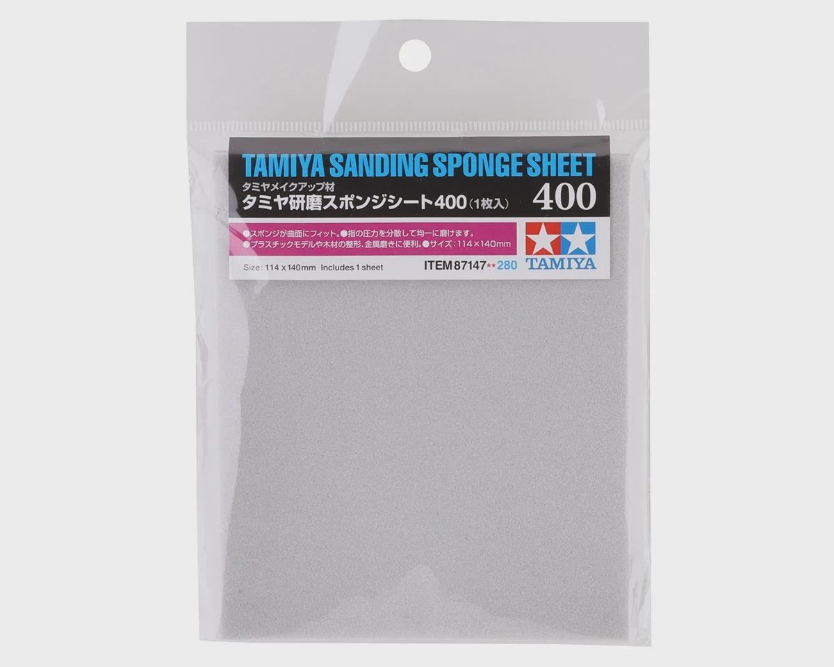 Tamiya Sanding Sponge Sheet (400 Grit)