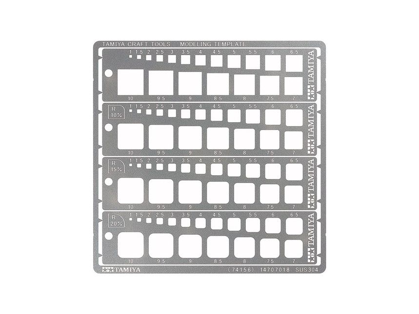 Modeling Template Square, 1-10mm