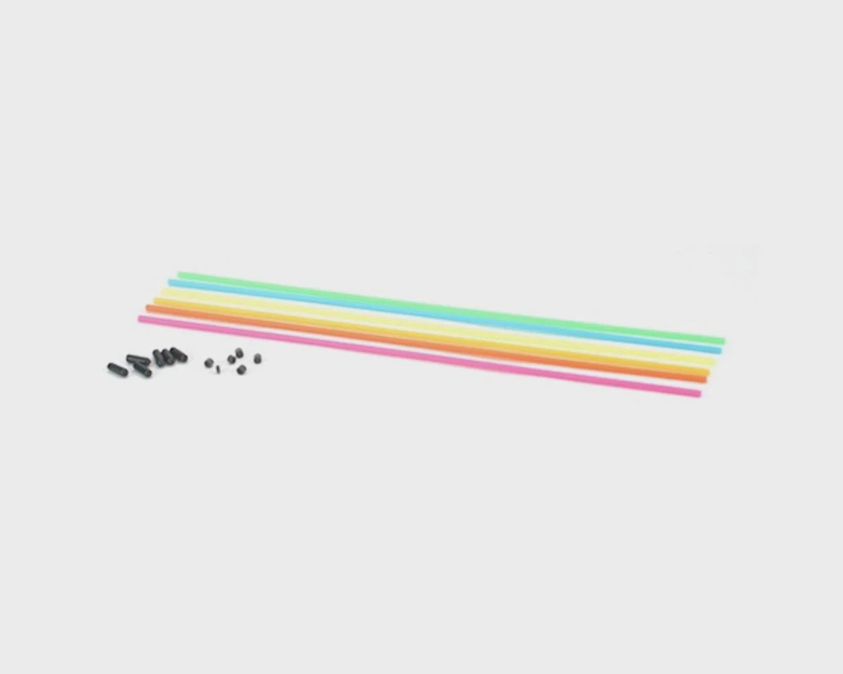 DuBro Antenna Tube Assortment with Caps, Neon