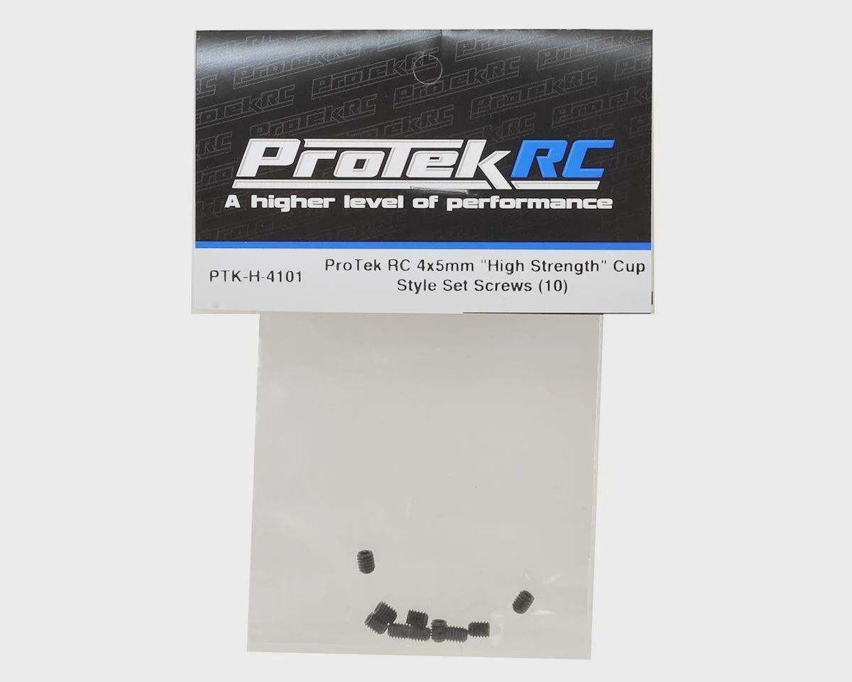 ProTek RC 4x5mm &quot;High Strength&quot; Cup Style Set Screws (10)