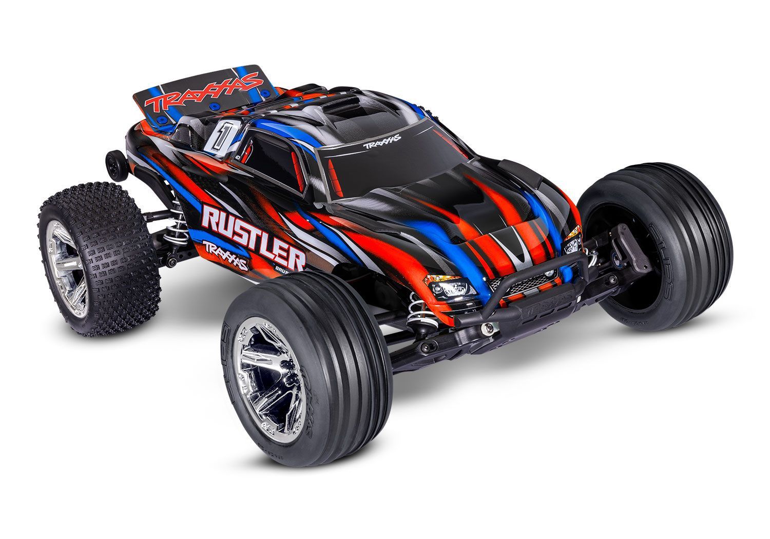 Rustler 2WD BL-2s HD, Color: RED