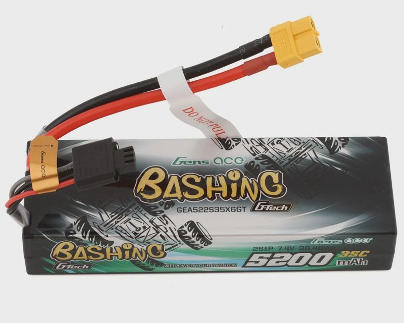 Gens Ace 2S G-Tech Smart &quot;Bashing&quot; LiPo Battery 35C (7.4V/5200mAh) w/XT-60