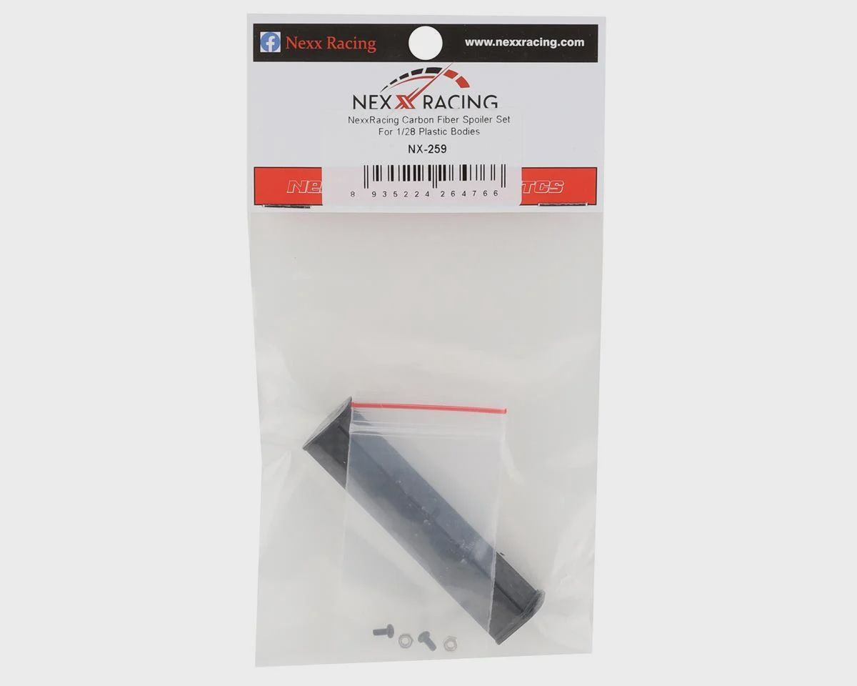 NEXX Racing Carbon Fiber Spoiler Set (Mini-Z &amp; 1/28) (Type 1)