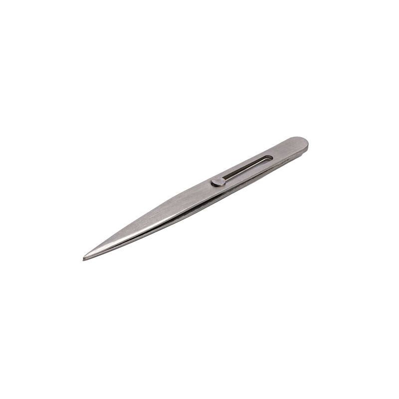 4.75&quot; Point Slide Lock Stainless Steel Tweezer