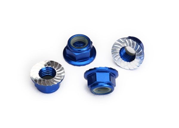 NUTS FLANGED LOCKING BLUE 5MM
