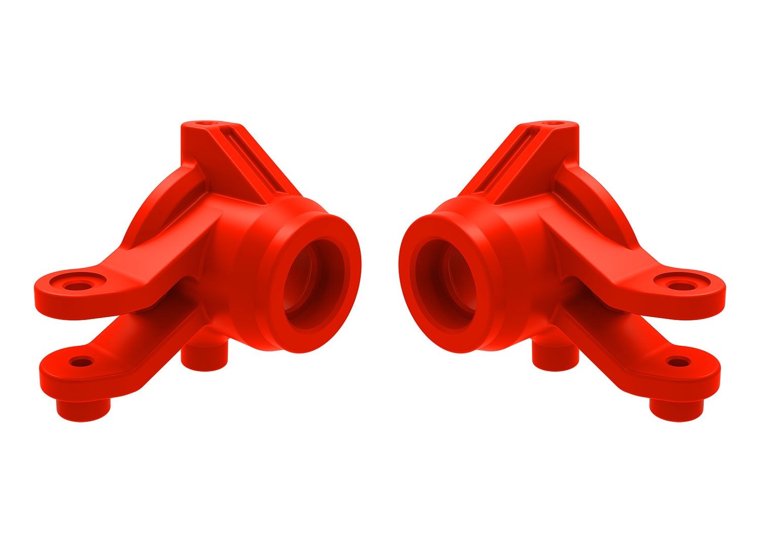 STEERING BLOCKS L&amp;R ORNG, Color: Red