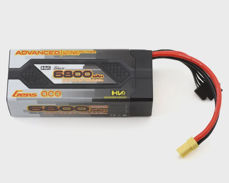 Gens Ace G-Tech Advanced Smart 6S LiHV Battery 100C (22.8V/6800mAh) w/EC5 Connector