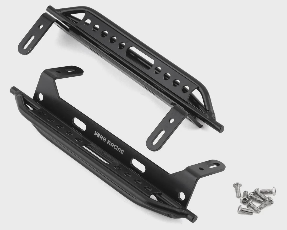 Yeah Racing Traxxas TRX-4 Steel Rock Sliders (Black) (2)