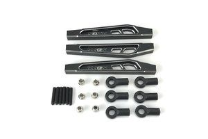 KAOS CNC Aluminum Rear Upper &amp; Lower Suspension Links (117mm, Black) (3pcs) F450