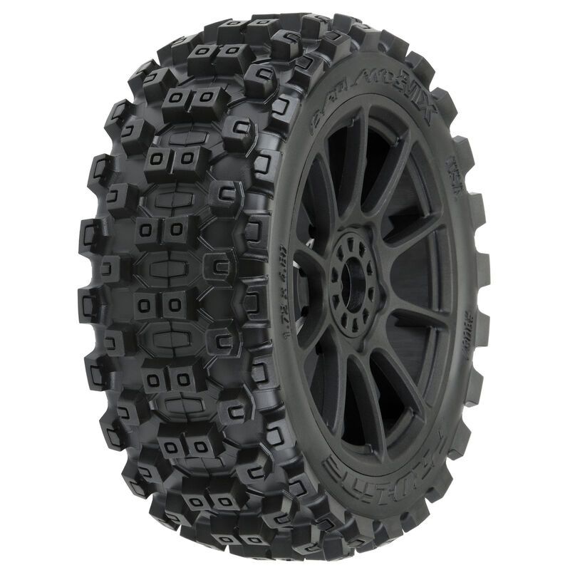 Badlands MX M2 1/8 MTD Mach 10 Black Wheels F/R