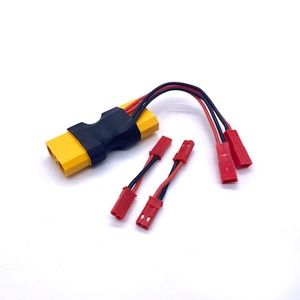 XT90 Inline Power Tap with Dual JST Connectors, 2 Male-Male JST Adaptors
