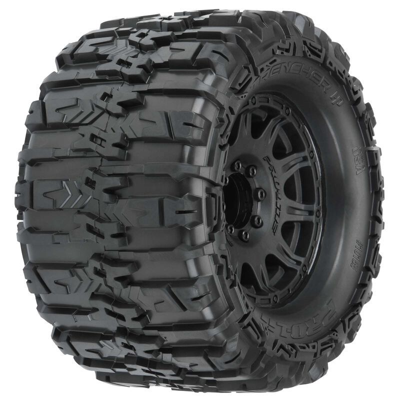 1/8 Trencher HP BELTED F/R 3.8&quot; MT Tires Mounted 17mm Black Raid (2)