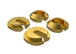 LOWER SHOCK RETAINER BRASS (4)