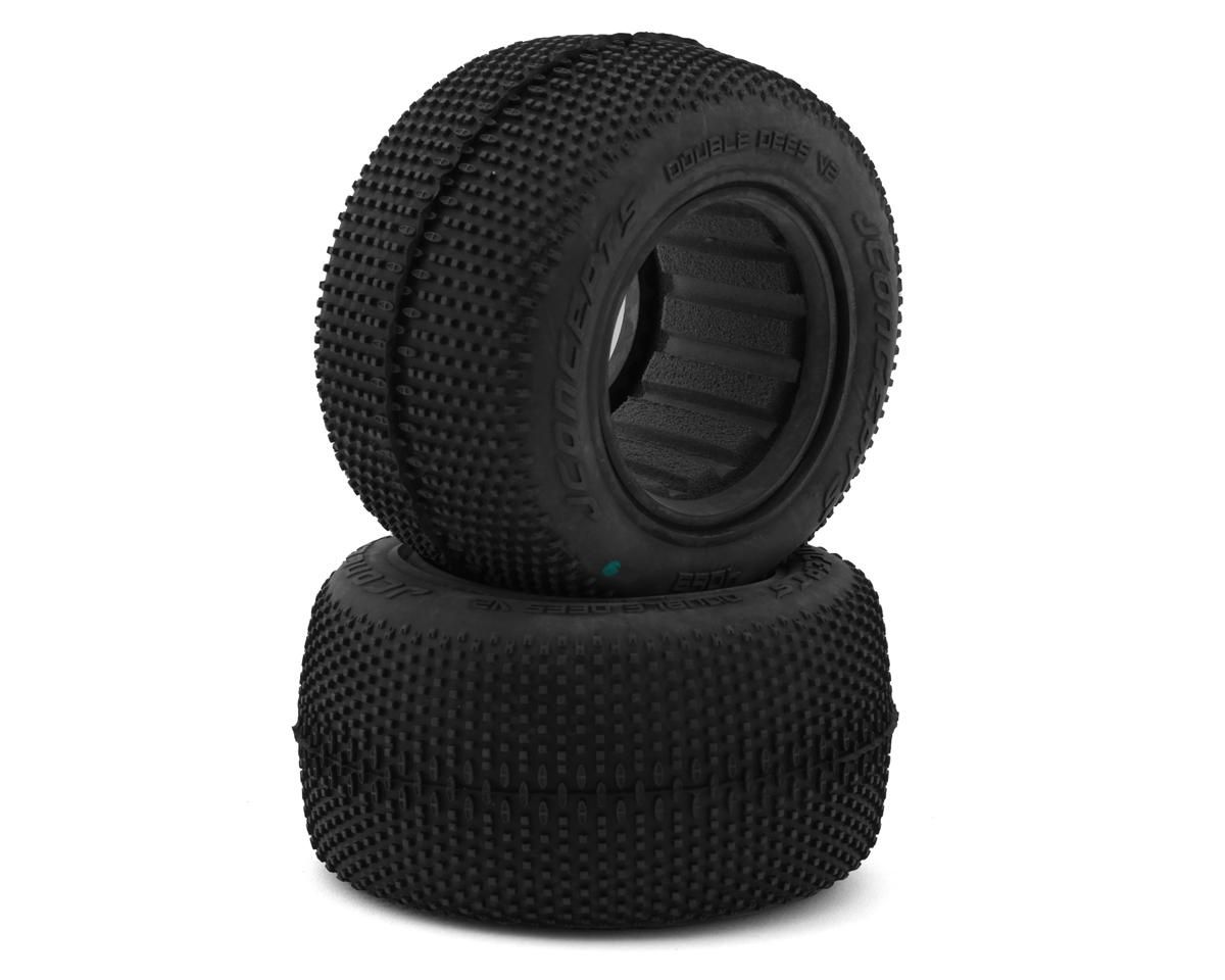 JConcepts Double Dee&#39;s V2 2.2&quot; 1/10 Stadium Truck Tires (2) (Green)