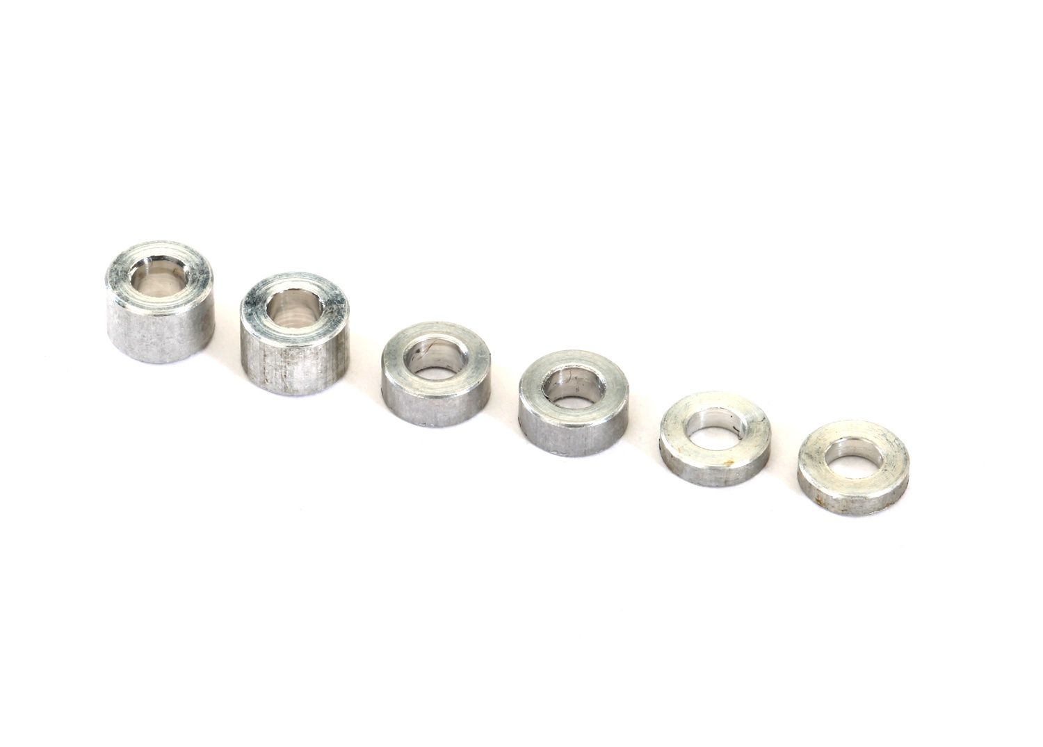 SPACERS ALUM 3X6X1.5/2.5/3.8