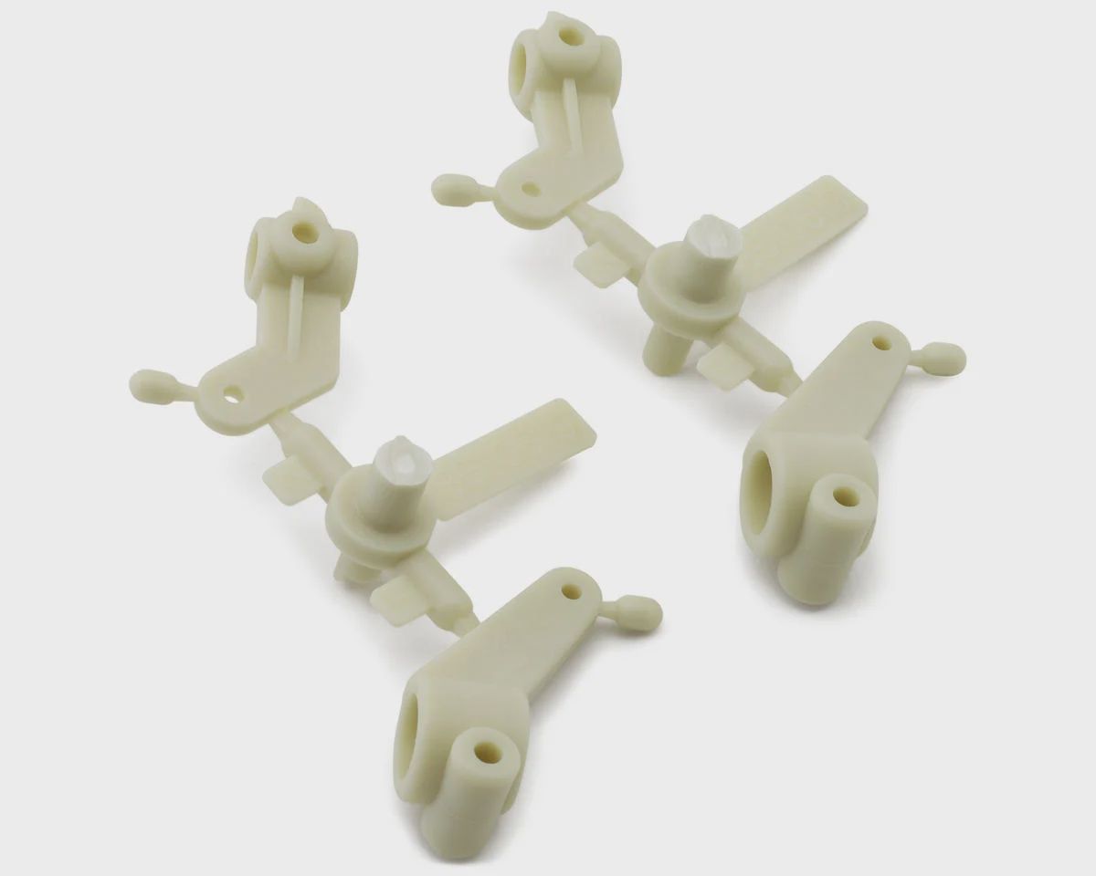 Team Associated RC10T Inline Steering Blocks &amp; Rear Hub Carriers Set (White)