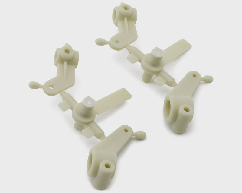 Team Associated RC10T Inline Steering Blocks &amp; Rear Hub Carriers Set (White)